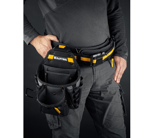 KRAFTOOL KP-27 с быстросъёмным креплением FastClip, 27 карманов и петли, 350 х 260 мм, поясная сумка (38773) купить  в Сочи