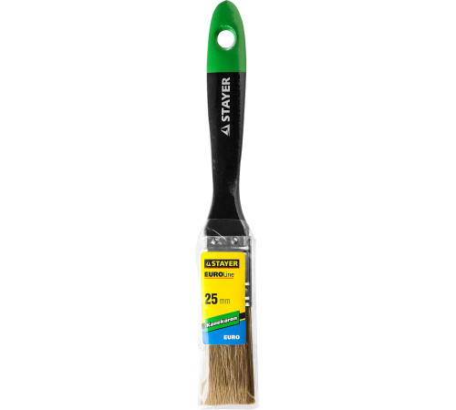 STAYER UNIVERSAL-ARTEX, 25 мм, 1″, искусственная щетина, деревянная ручка, для высокотекучих ЛКМ, плоская кисть (0106-025) купить в Сочи STAYER UNIVERSAL-ARTEX, 25 мм, 1″, искусственная щетина, деревянная ручка, для высокотекучих ЛКМ, плоская кисть (0106-025) купить в Сочи