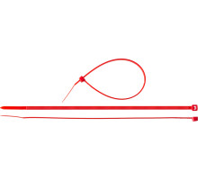 ЗУБР КС-К1, 3.6 x 200 мм, нейлон РА66, 100 шт, красные, кабельные стяжки, Профессионал (309040-36-200)