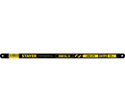 STAYER Bimetal-24, 24 TPI, 300 мм, 1 шт, биметаллическое полотно по металлу, Professional (15932-24) купить в Сочи STAYER Bimetal-24, 24 TPI, 300 мм, 1 шт, биметаллическое полотно по металлу, Professional (15932-24) купить в Сочи