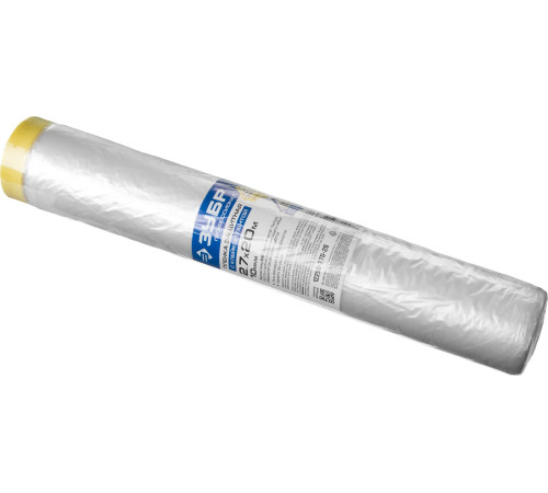 ЗУБР ПМ 2.7 х 20 м, 10 мкм ПВД, защитная пленка-маскер с клейкой лентой (12250-270-20) купить  в Сочи