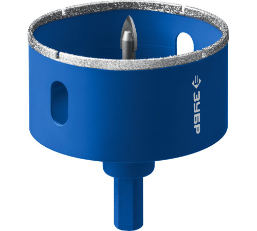 ЗУБР АГК, d 80 мм, (центр. сверло, трехгр. хвост, Р60), алмазная коронка, Профессионал (29850-80) купить  в Сочи