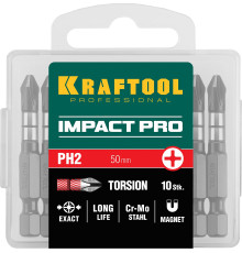KRAFTOOL Impact PH2, 50 мм, 10 шт, ударные биты (26191-2-50-S10)
