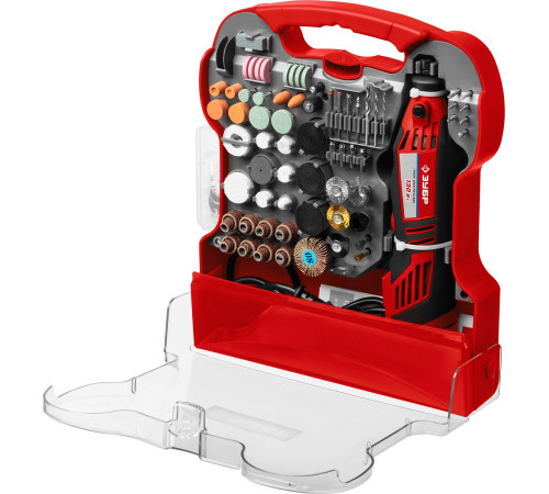 ЗУБР 172 предмета, 130 Вт, набор мини-насадок с гравером (ЗГ-130ЭК H172) купить  в Сочи