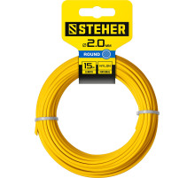 STEHER КРУГ, 2.0 мм, 15 м, леска для триммера (75001-2.0)