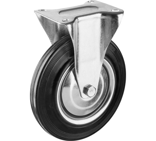 ЗУБР d 200 мм, г/п 185 кг, игольчатый подшипник, резина/металл, неповоротное колесо, Профессионал (30936-200-F) купить  в Сочи