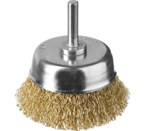 ЗУБР d 63 мм, витая латунированная, стальная 0.3 мм, чашечная щетка для дрели, Профессионал (3525-063) купить  в Сочи