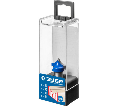 ЗУБР 19 x 13 мм, радиус 10 мм, фреза пазовая фасонная №4, Профессионал (28743-19-13) купить  в Сочи