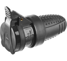 ЗУБР IP44, 16 A/220 В, обрезиненная розетка, Профессионал (55187-B)