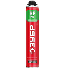 ЗУБР PRO HP, 800 мл, пистолетная, с низким расширением, выход до 50л, монтажная пена (41148)
