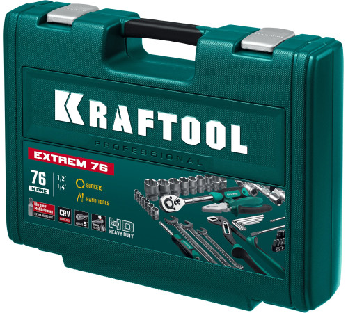 KRAFTOOL EXTREM-76, 76 предм., (1/2″+3/8″+1/4″), универсальный набор инструмента (27889-H76) купить в Сочи KRAFTOOL EXTREM-76, 76 предм., (1/2″+3/8″+1/4″), универсальный набор инструмента (27889-H76) купить в Сочи