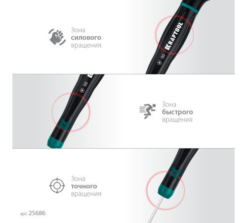 KRAFTOOL Precision 7, 7 предм., Набор отверток (25686) купить  в Сочи