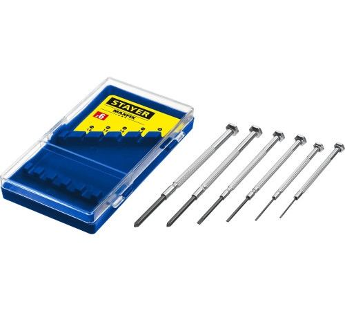 STAYER 6 предм., часовые отвертки (2560-H6) купить  в Сочи