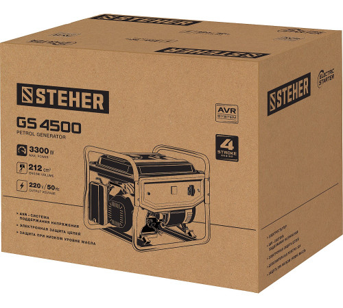 STEHER 3300 Вт, бензиновый генератор (GS-4500) купить в Сочи STEHER 3300 Вт, бензиновый генератор (GS-4500) купить в Сочи