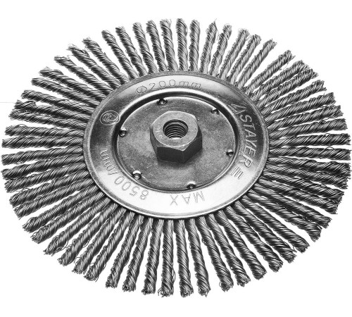 STAYER 200 мм, стальная проволока 0.5 мм, щетка дисковая для УШМ (35192-200) купить  в Сочи