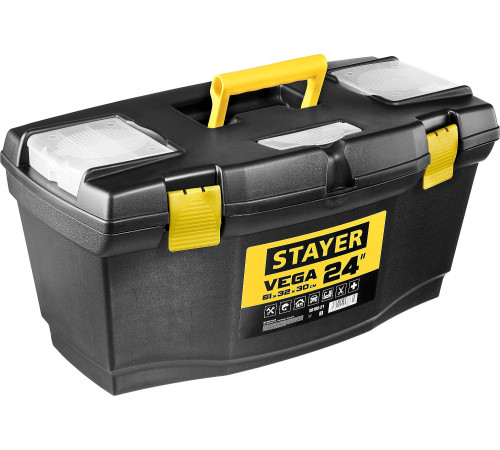 STAYER VEGA-24, 610 х 320 х 300 мм, (24″), пластиковый ящик для инструментов (38105-21) купить  в Сочи