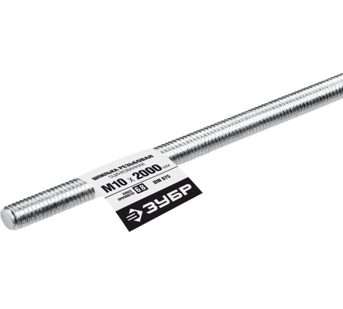 ЗУБР DIN 975, кл. пр. 6.8, М10 x 2000 мм, резьбовая шпилька, 1 шт, Профессионал (30336-10-2) купить  в Сочи
