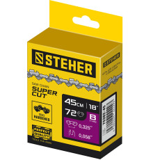 STEHER type B, шаг 0.325″, паз 1.5 мм, 72 звена, цепь для бензопил (75302-45)