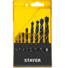 STAYER M-type, 8 шт: 3-4-5-6-7-8-9-10 мм, набор спиральных сверл по дереву (2942-H8)