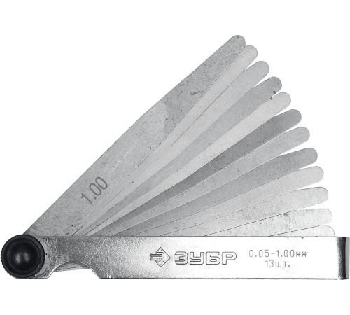 ЗУБР 13 шт, 0.05 - 1 мм, набор автомобильных щупов (4325-H13) купить  в Сочи