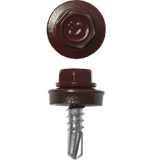 ЗУБР СКМ 3005, 25 х 5.5 мм, темн.-красн., 420 шт, кровельный саморез, Профессионал (4-300315-55-025-3005)