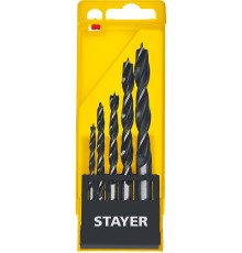 STAYER M-type, 5 шт: 4-5-6-8-10 мм, набор сверл спиральных по дереву (2942-H5)