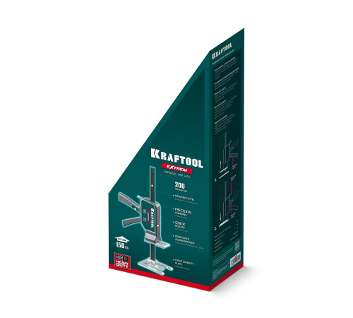 KRAFTOOL EXTREM 150 кг, 200 мм подъем, усиленный алюминиевый корпус, закаленная стальная рейка, подъемник универсальный (33263) для монтажных работ KRAFTOOL EXTREM 150 кг, 200 мм подъем, усиленный алюминиевый корпус, закаленная стальная рейка, подъемник универсальный (33263) для монтажных работ