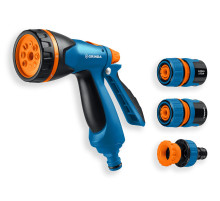 GRINDA B-812, питолет поливочный B-8, коннектор 1/2, конектор 1/2 с автостопом, адаптер с внутр. резьбой 1/2 х 3/4, набор поливочный PROLine (429114)