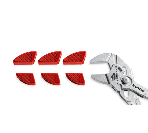 KRAFTOOL Vise-Wrench сменные защитные накладки на губки, для клещей 250 мм, набор из 3-х пар (22067-S3) купить  в Сочи