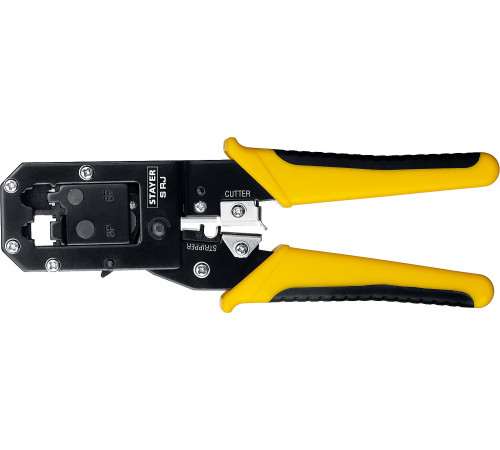 STAYER S-RJ, (RJ45, RJ11, RJ12), универсальный кримпер, Professional (22652) купить  в Сочи