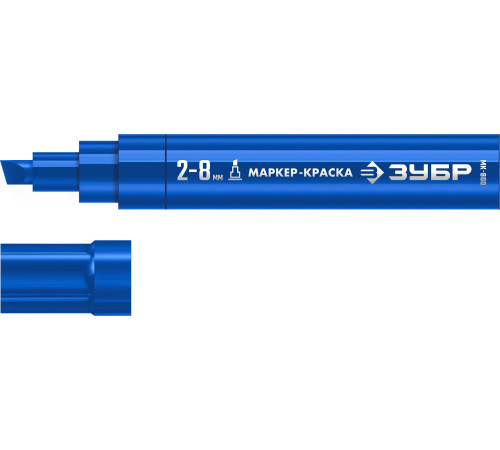 ЗУБР МК-800 синий, 2-8 мм клиновидный маркер-краска (06327-7) купить  в Сочи