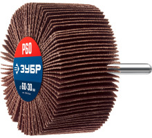 ЗУБР d 60 x 30 мм, P60, на шпильке d 6 мм, круг шлифовальный лепестковый, Профессионал (36602-060)