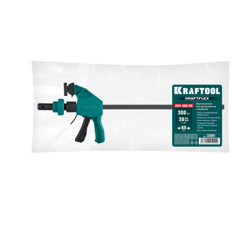 KRAFTOOL KRAFTFLEX GDH-300/60 в отверстия 20 мм, вертикальная быстрозажимная струбцина пистолетного типа (32801) для фиксации заготовок во время механической обработки на монтажном столе KRAFTOOL KRAFTFLEX GDH-300/60 в отверстия 20 мм, вертикальная быстрозажимная струбцина пистолетного типа (32801) для фиксации заготовок во время механической обработки на монтажном столе