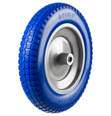 ЗУБР КПУ-3, 3.25″х350мм, для тачек (арт. 39914, 39911, 39970, 39972), стальной диск, подшипник 25,4мм, полиуретановое колесо, Профессионал (39912-3)