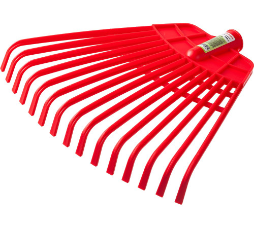 GRINDA GQ-15, 15 плоских зубцов размеры 350 х 40 х 310 мм, без черенка, первичный полиэтилен, веерные грабли (421879) купить  в Сочи