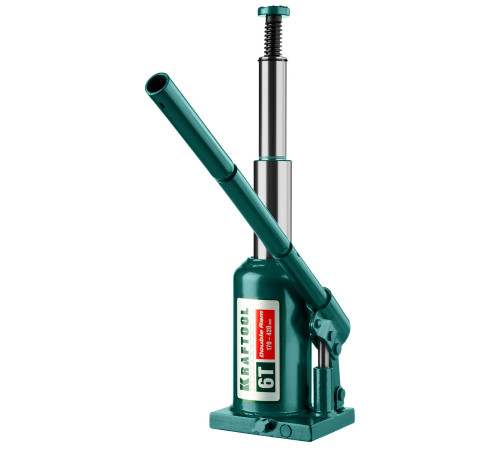 KRAFTOOL DOUBLE RAM, 6 т, 170 - 420 мм, с увеличенным подъемом, двухштоковый бутылочный домкрат (43463-6) купить  в Сочи