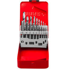 ЗУБР 18 предм., метчики 9ХС, сверла Р6М5, набор резьбонарезной, (28115-H18)