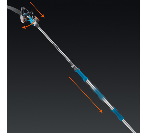 GRINDA GX-4000, длина 2-2,8 м, пила 350мм, рез до 30 мм, лезвия из нержавеющей стали, телескопический высоторез с пилой, PROLine (424530) купить  в Сочи