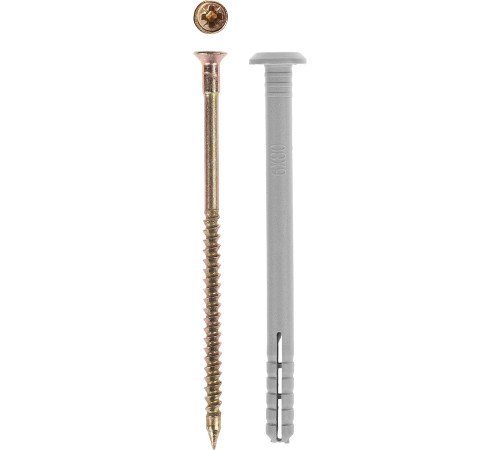 ЗУБР 6 х 40 мм, грибовидный бортик, 1700 шт, дюбель-гвоздь (4-301350-06-040) купить  в Сочи