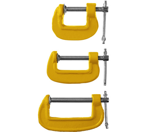STAYER SG-3, 25-50-75 мм, 3 шт, набор чугунных струбцин G (3212-H3) купить в Сочи STAYER SG-3, 25-50-75 мм, 3 шт, набор чугунных струбцин G (3212-H3) купить в Сочи
