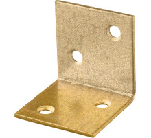 ЗУБР УМШ-2.0, 30 x 30 x 30 x 2 мм, желтый цинк, широкий мебельный уголок (31033-30)