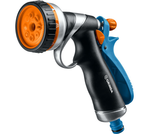 GRINDA RM-8, 8 режимов, курок сзади, металлический с TPR, поливочный пистолет, PROLine (8-427143) купить  в Сочи