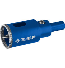 ЗУБР АГК, d 40 мм, (центр. сверло, трехгр. хвост, Р60), алмазная коронка, Профессионал (29850-40)