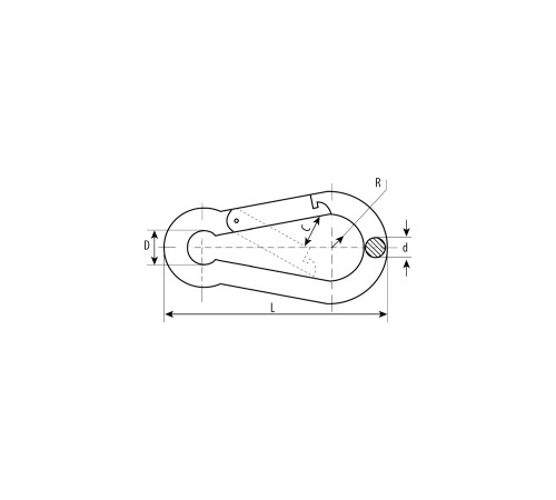 ЗУБР DIN 5299C, 6 мм, 1 шт, быстросъемный карабин (304546-06) купить  в Сочи