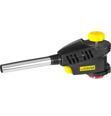STAYER ProTerm Turbo PG400, 1300°C, турбо нагрев + 30%, газовая горелка с пьезоподжигом на баллон с цанговым соединением(55582)