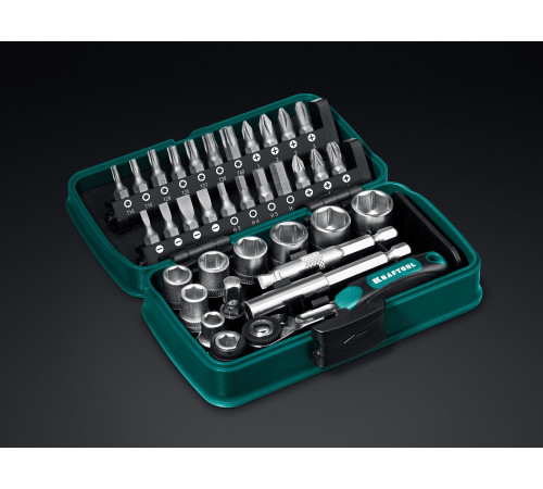 KRAFTOOL X-Drive 35, 35 предм., универсальный набор инструмента 1/4″ (27974) купить в Сочи KRAFTOOL X-Drive 35, 35 предм., универсальный набор инструмента 1/4″ (27974) купить в Сочи