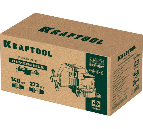 KRAFTOOL Reversible 140 мм, расход 273 мм, Слесарные тиски (32705-140) купить  в Сочи KRAFTOOL Reversible 140 мм, расход 273 мм, Слесарные тиски (32705-140) купить  в Сочи
