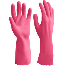 ЗУБР S, с х/б напылением, рифлёные, латексные перчатки (11250-S)