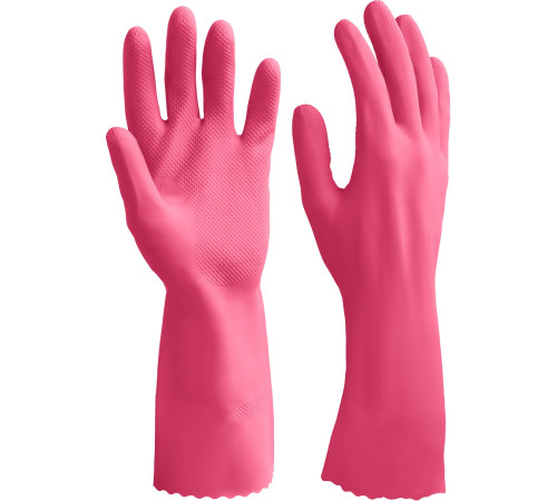 ЗУБР S, с х/б напылением, рифлёные, латексные перчатки (11250-S) купить  в Сочи