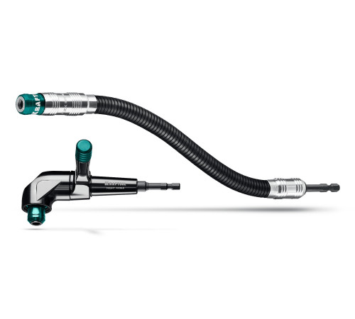 KRAFTOOL RIGHT ANGLE SET, 2 шт, 140 мм, 425 мм, набор: угловая ударная насадка + гибкий ударный адаптер (26778) купить  в Сочи